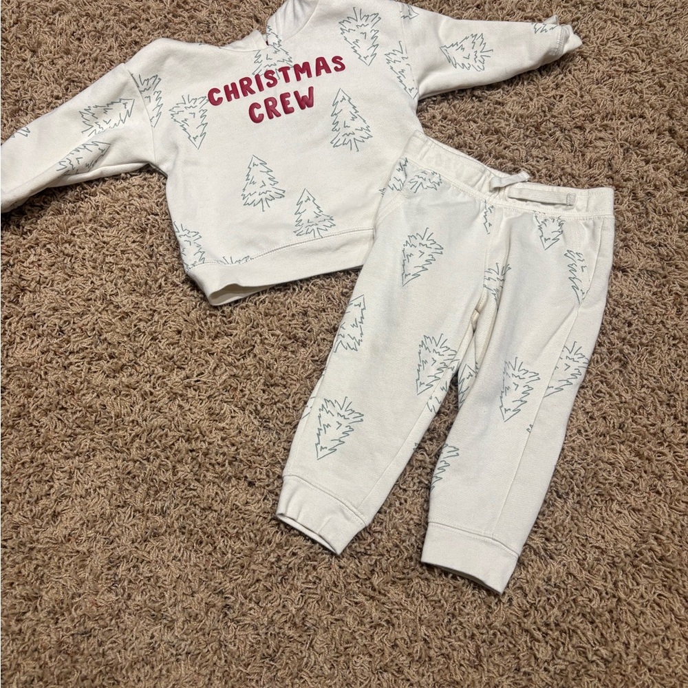 Carter's Christmas Crew Kids Set - Cream